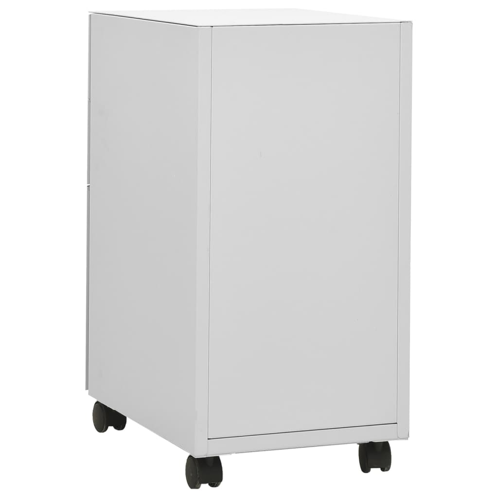 Classeur mobile Gris clair 30x45x59 cm Acier Classeur à tiroirs vidaXL