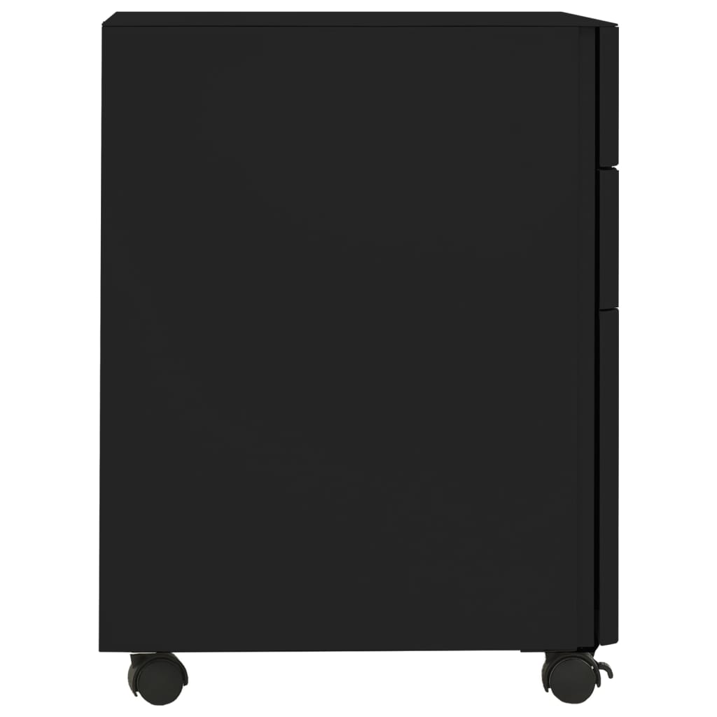 Classeur mobile Noir 30x45x59 cm Acier Classeur à tiroirs vidaXL