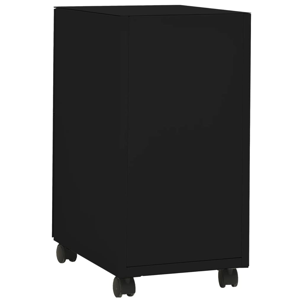 Classeur mobile Noir 30x45x59 cm Acier Classeur à tiroirs vidaXL