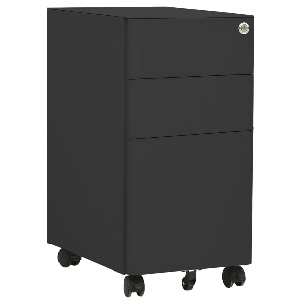 Classeur mobile Anthracite 30x45x59 cm Acier Classeur à tiroirs vidaXL