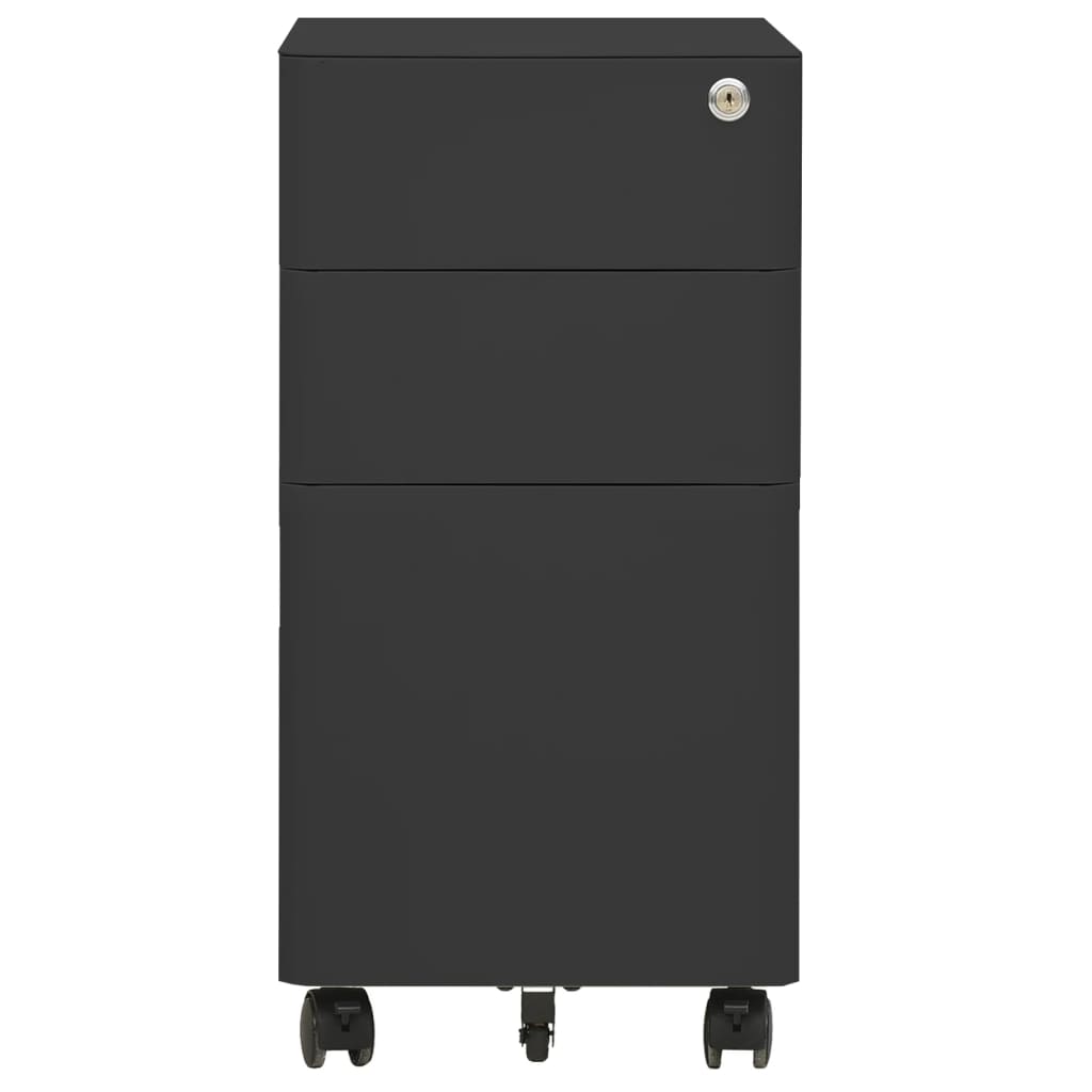 Classeur mobile Anthracite 30x45x59 cm Acier Classeur à tiroirs vidaXL
