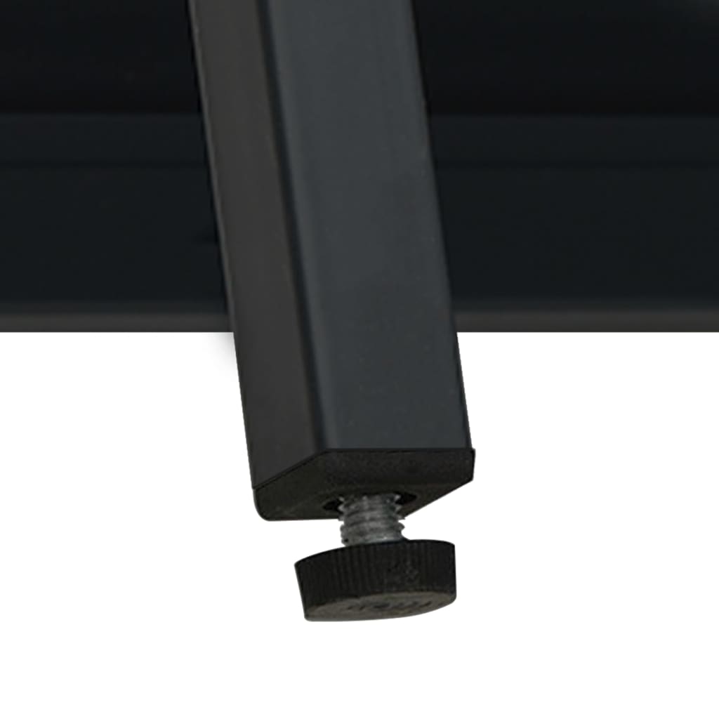 Buffet Noir 75x35x105 cm Acier et verre - XIOS