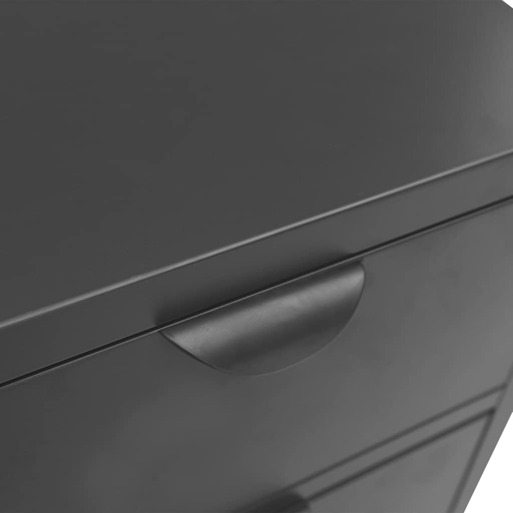 Buffet Anthracite 75x35x70 cm Acier et verre trempé - XIOS