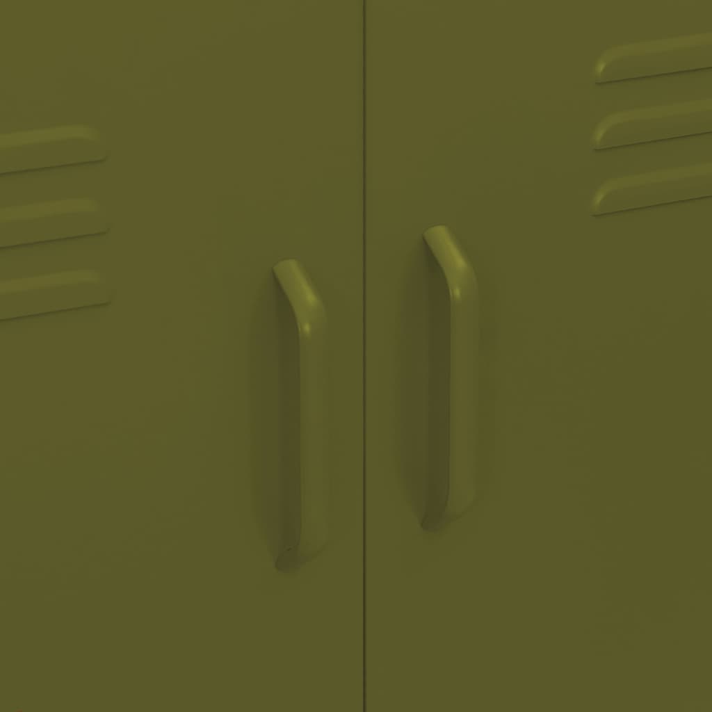 Armoire de rangement Vert olive 80x35x101,5 cm Acier - XIOS