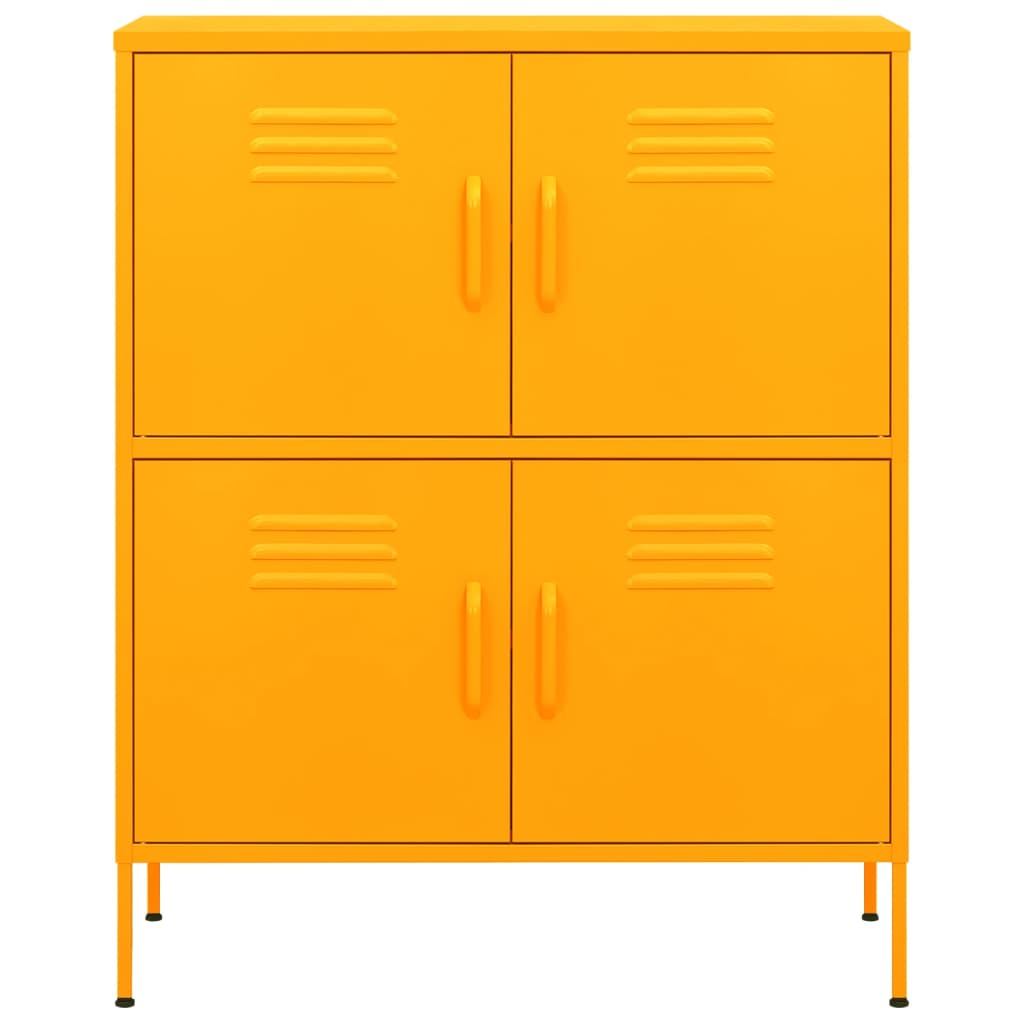Armoire de rangement Jaune moutarde 80x35x101,5 cm Acier