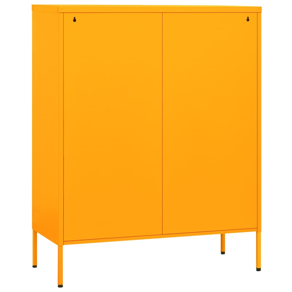 Armoire de rangement Jaune moutarde 80x35x101,5 cm Acier