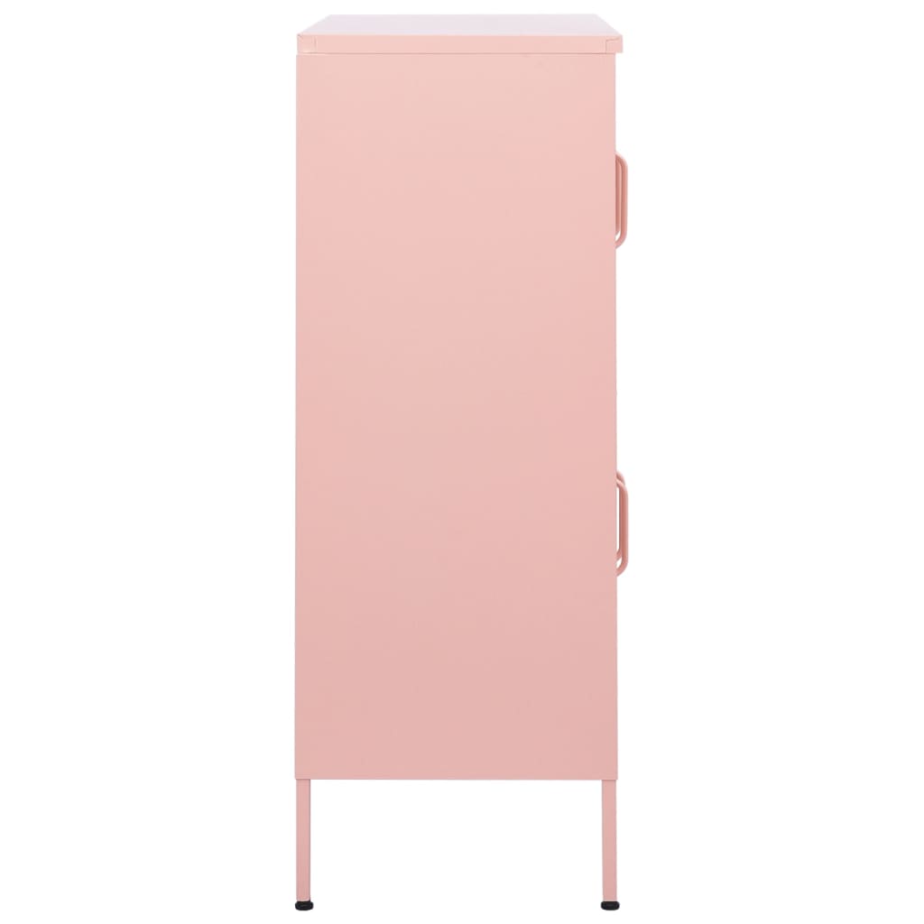 Armoire de rangement Rose 80x35x101,5 cm Acier