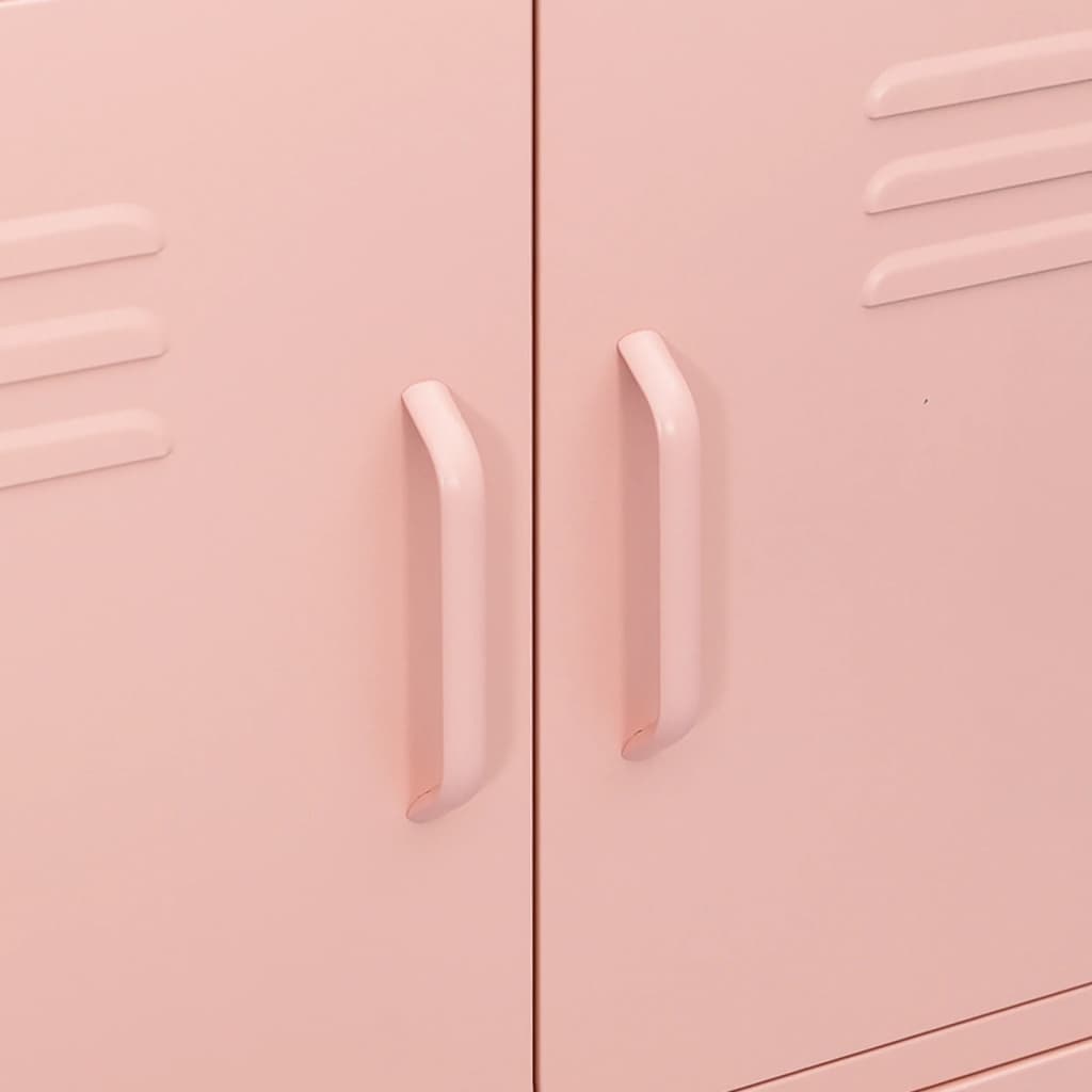 Armoire de rangement Rose 80x35x101,5 cm Acier