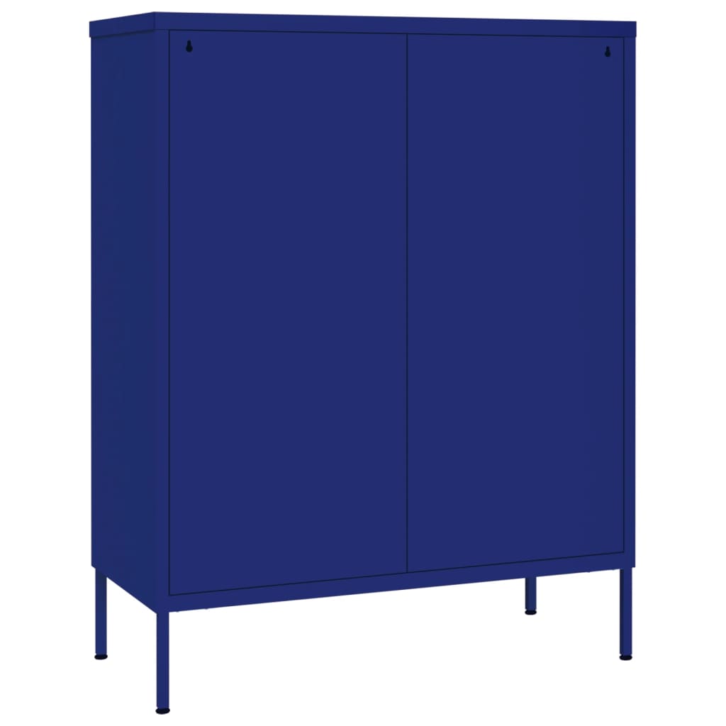 Armoire à tiroirs Bleu marine 80x35x101,5 cm Acier