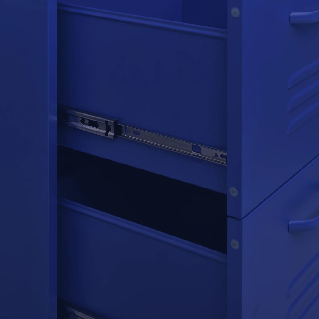 Armoire à tiroirs Bleu marine 80x35x101,5 cm Acier