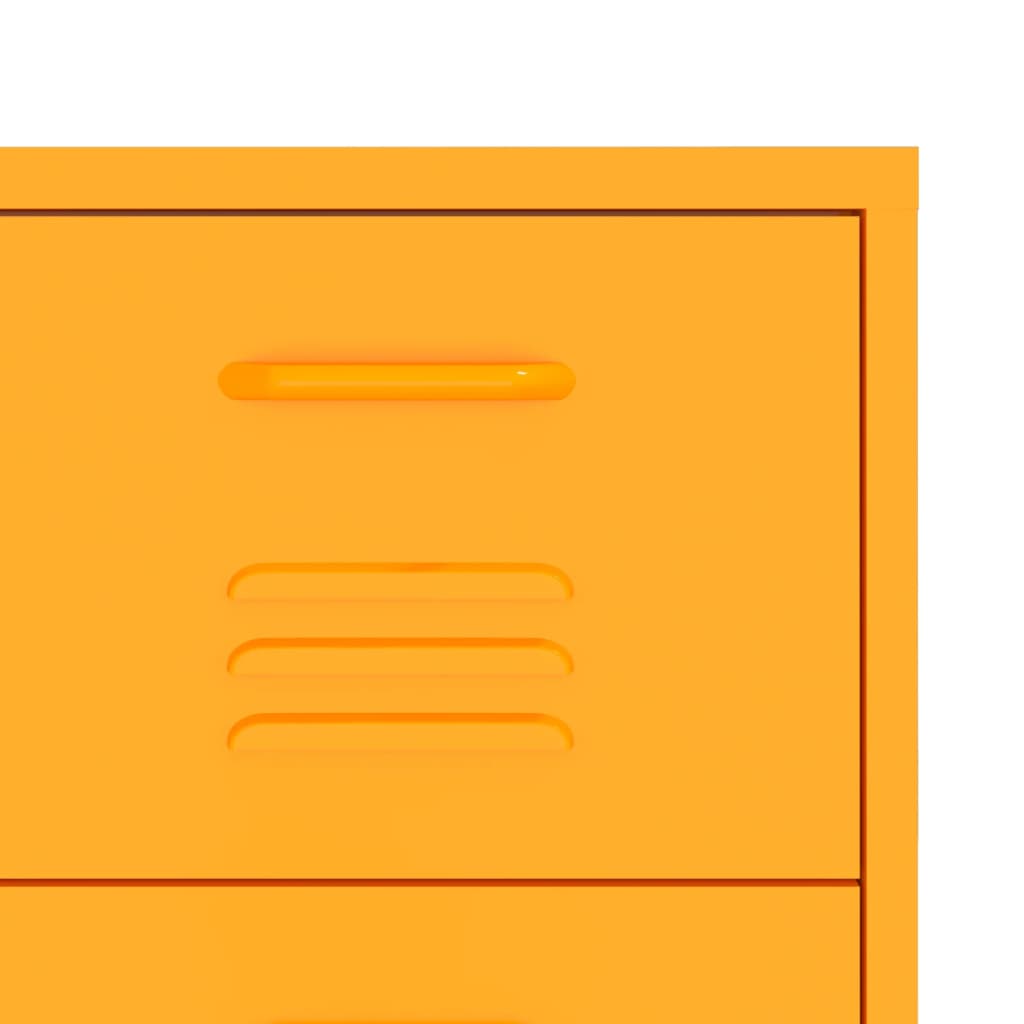 Armoire à tiroirs Jaune moutarde 80x35x101,5 cm Acier - XIOS