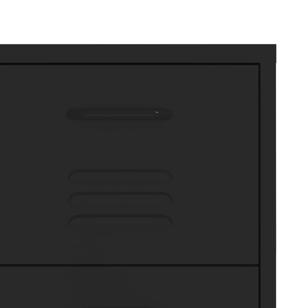 Armoire à tiroirs Noir 80x35x101,5 cm Acier - XIOS