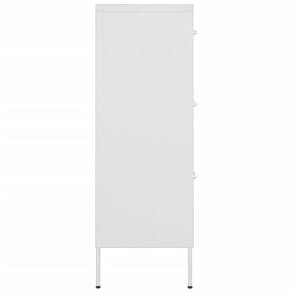 Armoire à tiroirs Blanc 80x35x101,5 cm Acier