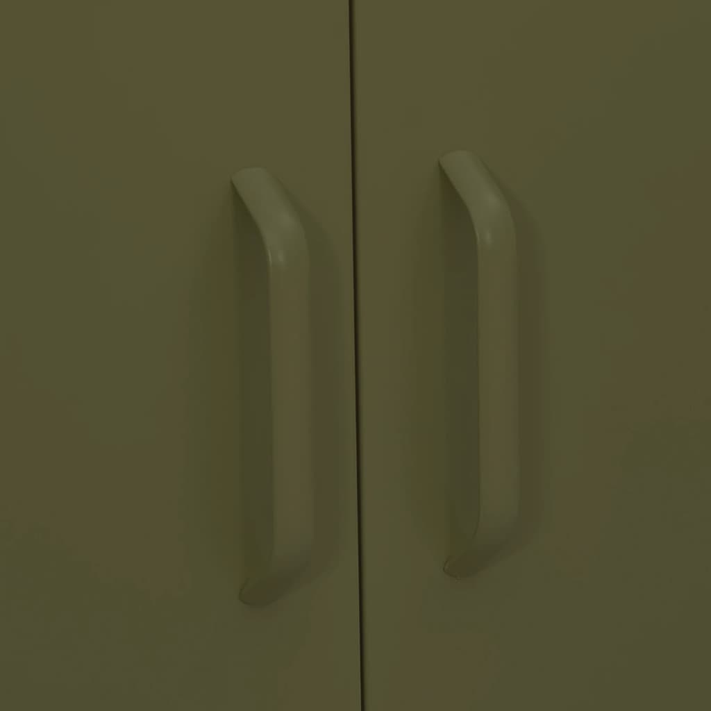 Armoire de rangement Vert olive 80x35x101,5 cm Acier