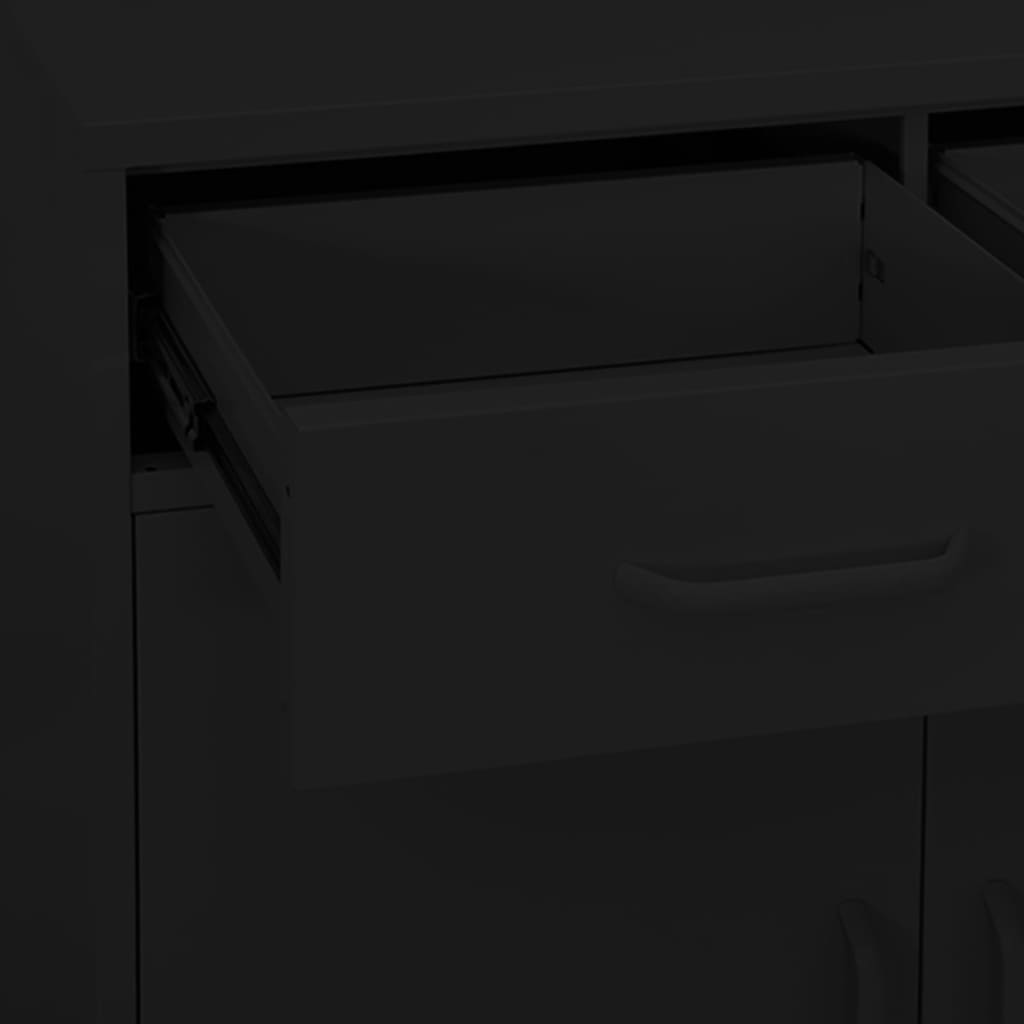 Armoire de rangement Noir 80x35x101,5 cm Acier - XIOS