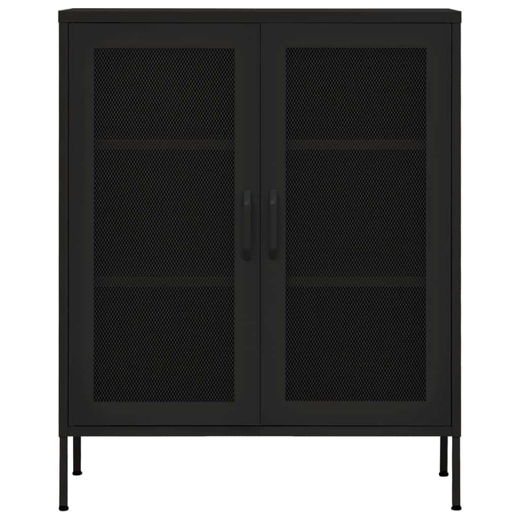 Armoire de rangement Noir 80x35x101,5 cm Acier - XIOS