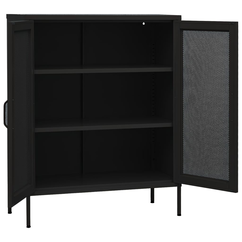 Armoire de rangement Noir 80x35x101,5 cm Acier - XIOS