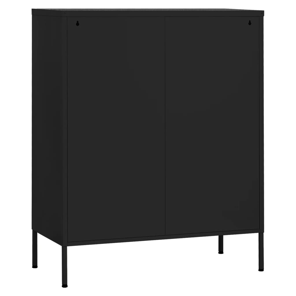 Armoire de rangement Noir 80x35x101,5 cm Acier - XIOS