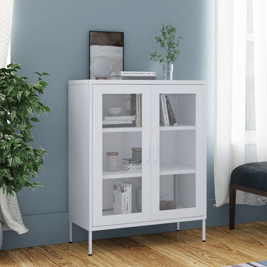 Armoire de rangement Blanc 80x35x101,5 cm Acier - XIOS