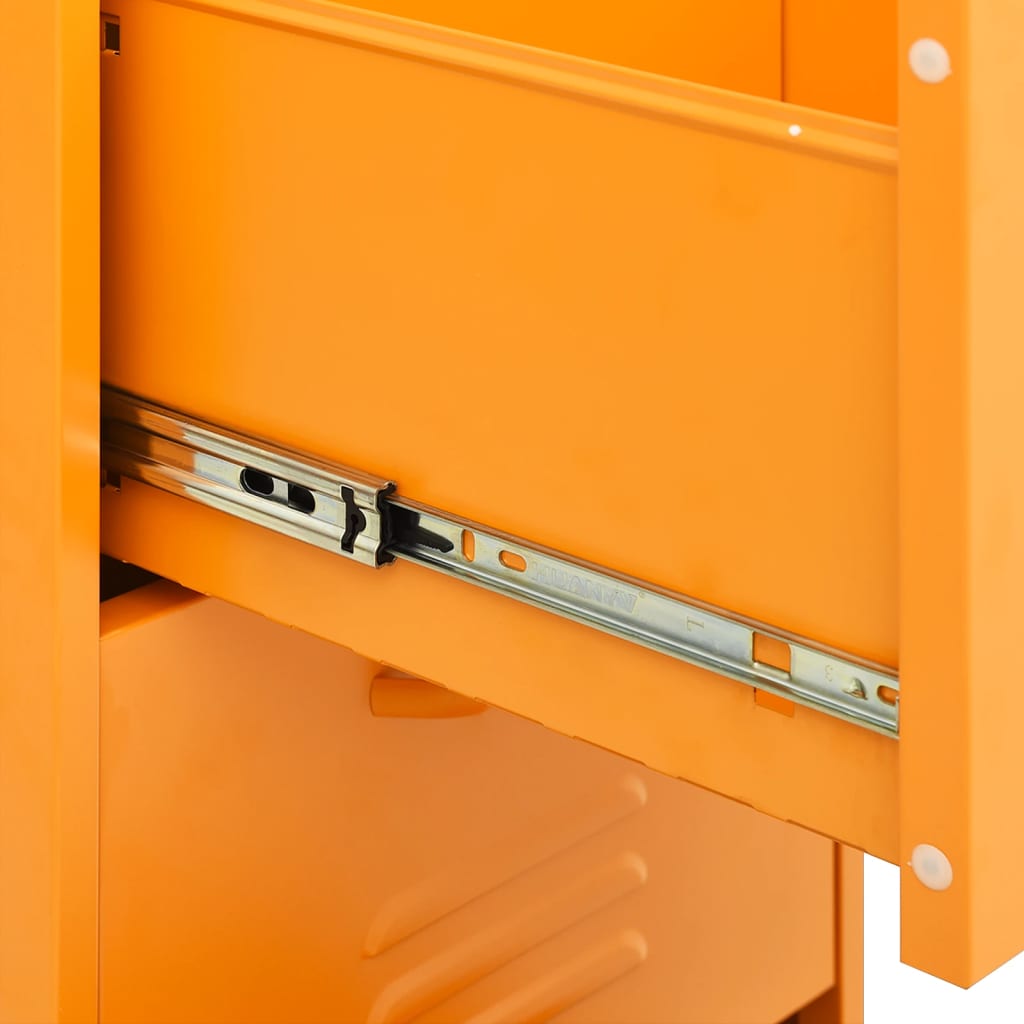 Armoire de rangement Jaune moutarde 42,5x35x101,5 cm Acier