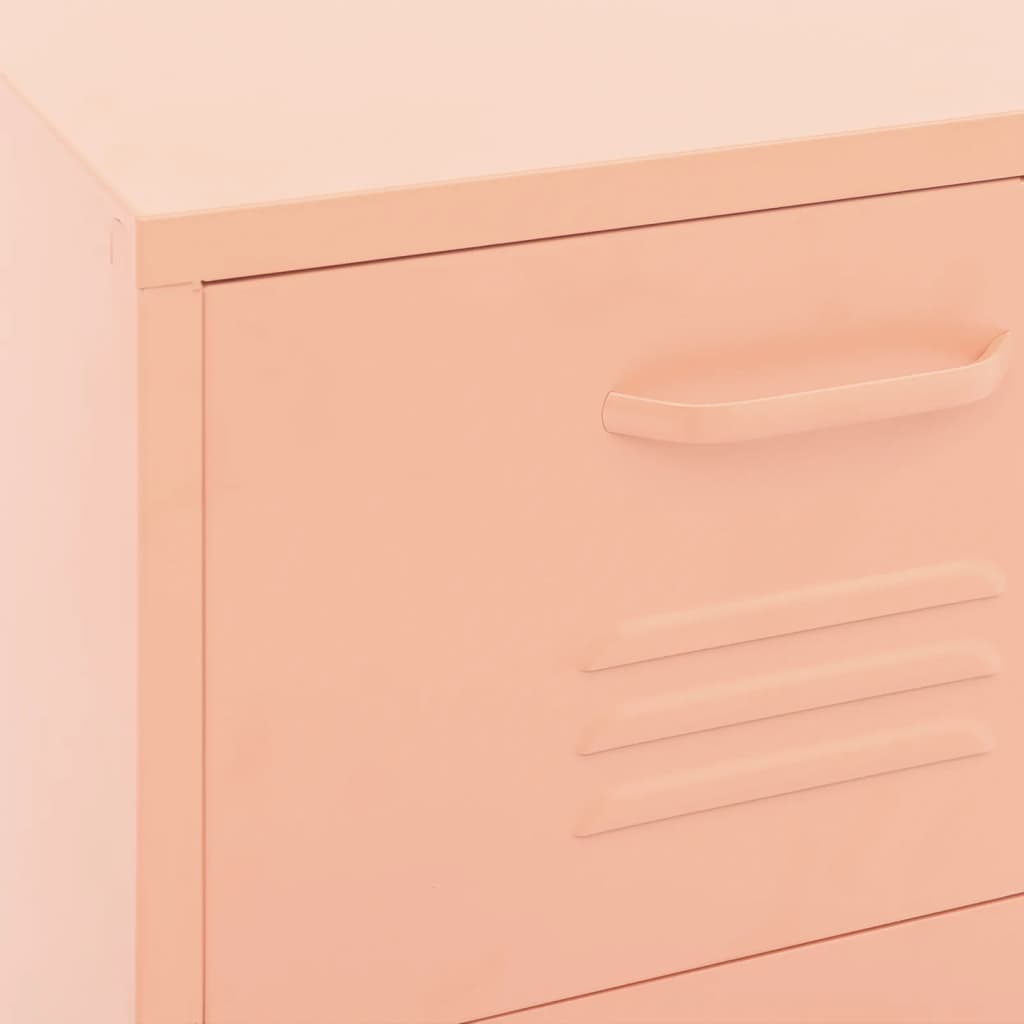 Armoire de rangement Rose 42,5x35x101,5 cm Acier - XIOS