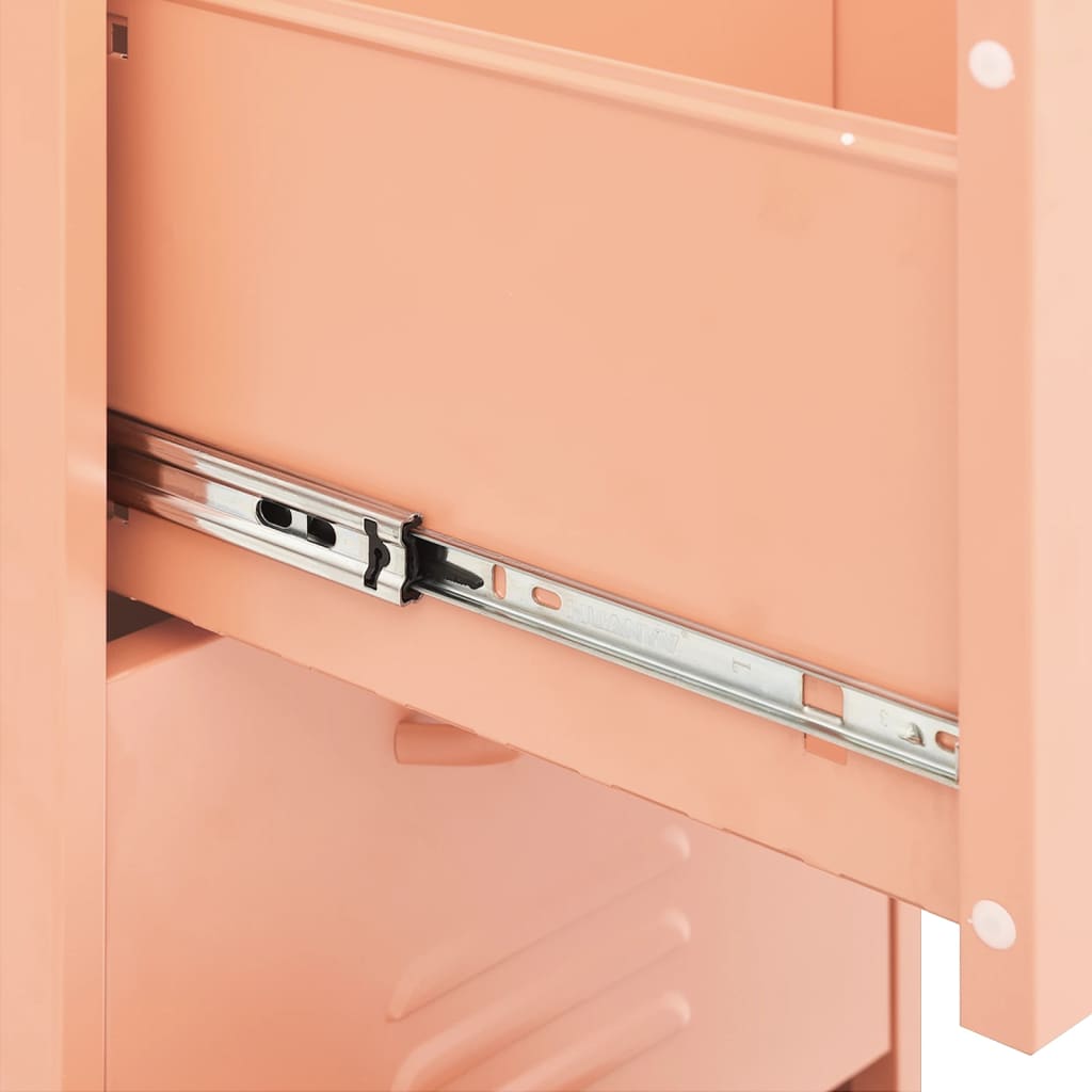 Armoire de rangement Rose 42,5x35x101,5 cm Acier - XIOS