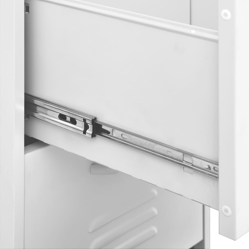 Armoire de rangement Blanc 42,5x35x101,5 cm Acier