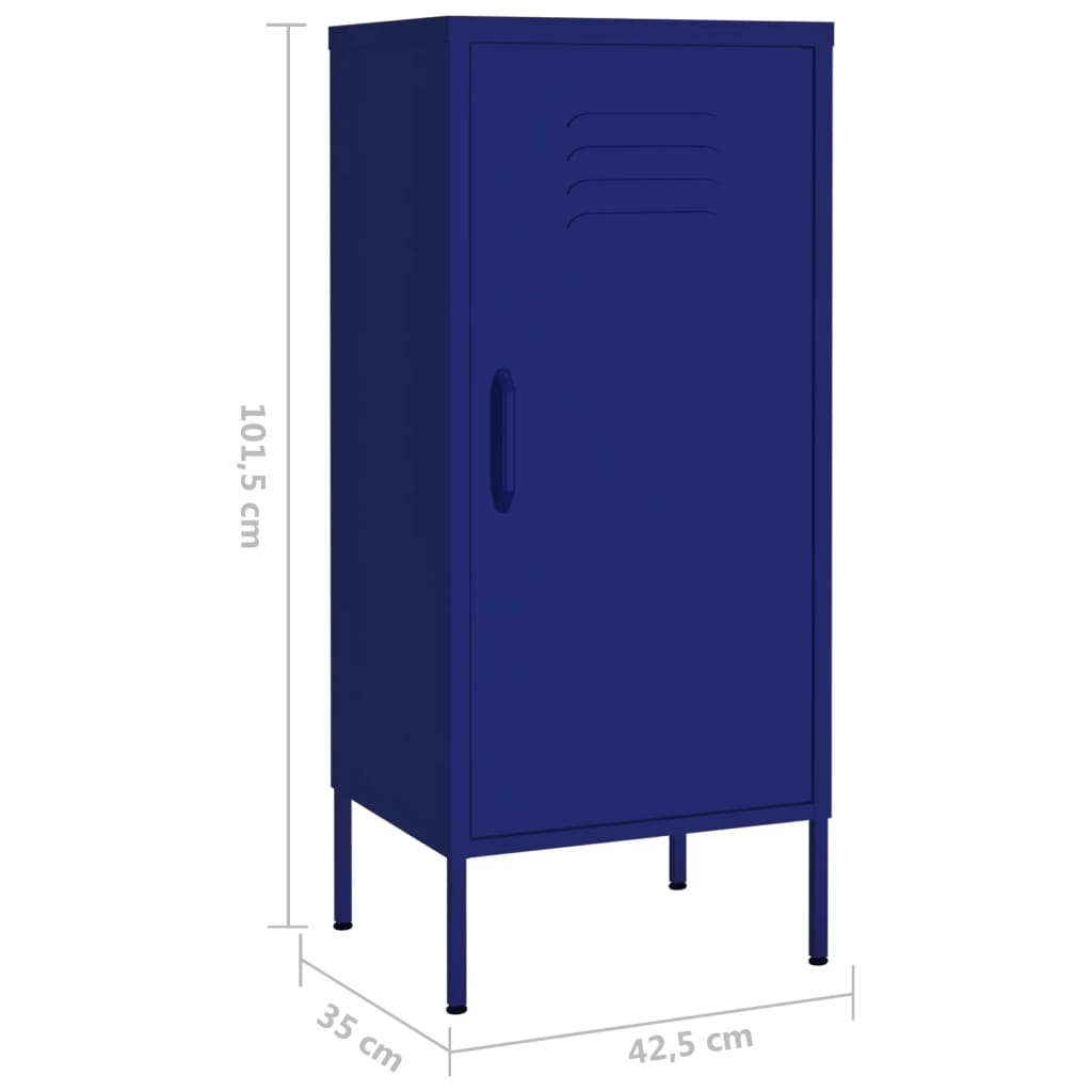 Armoire de rangement Bleu marine 42,5x35x101,5 cm Acier - XIOS