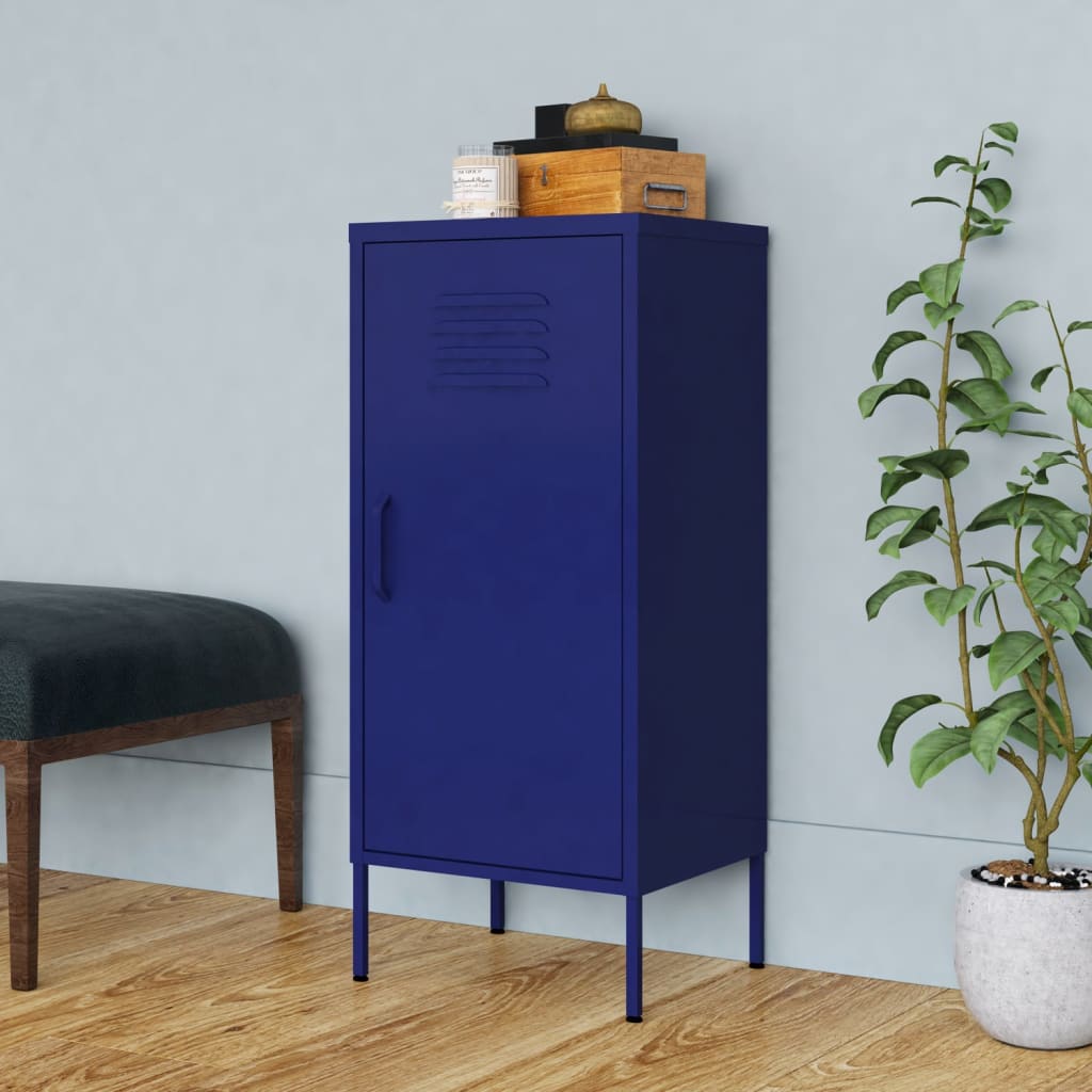 Armoire de rangement Bleu marine 42,5x35x101,5 cm Acier - XIOS