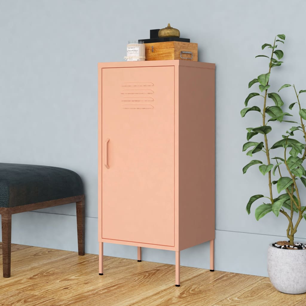 Armoire de rangement Rose 42,5x35x101,5 cm Acier - XIOS