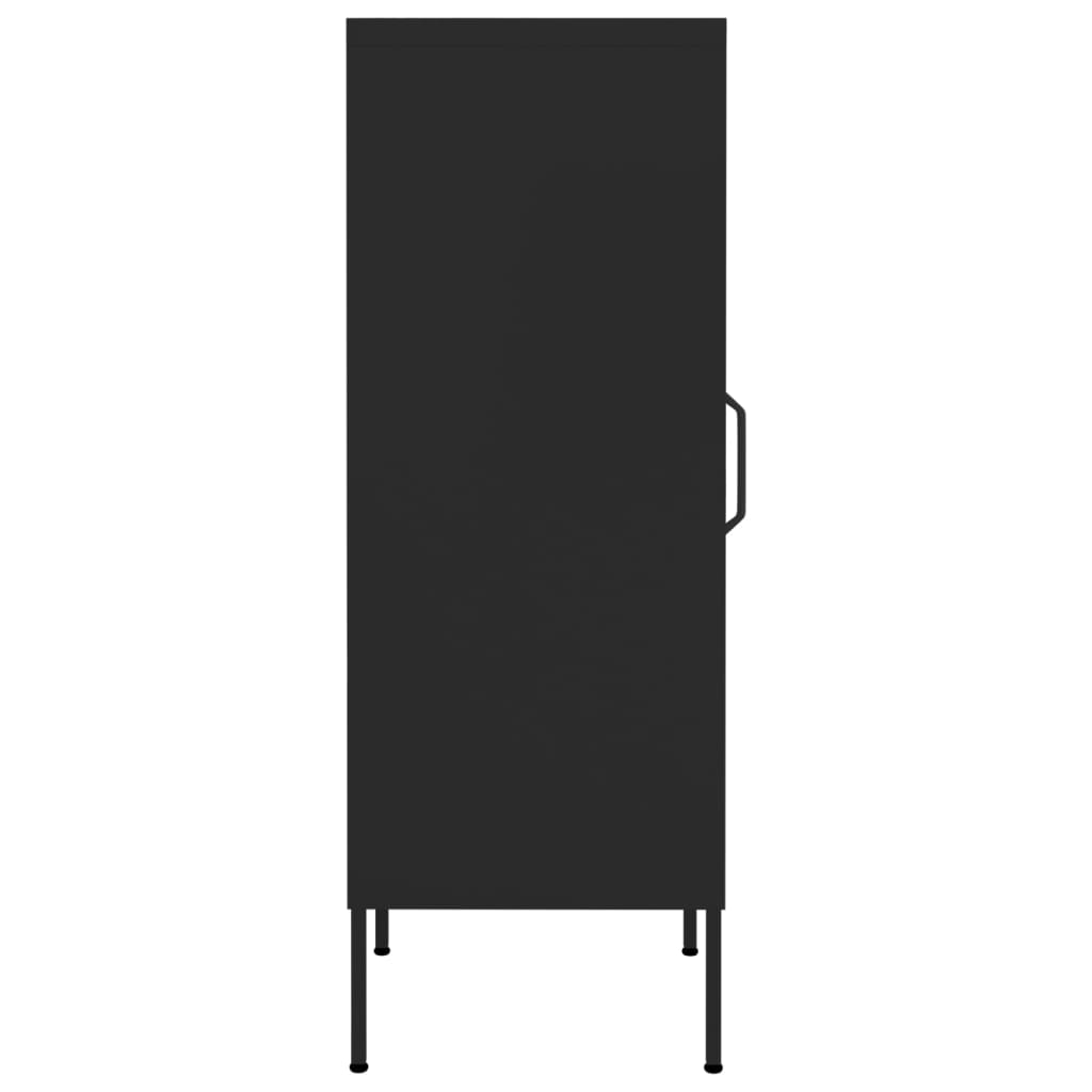 Armoire de rangement Noir 42,5x35x101,5 cm Acier - XIOS