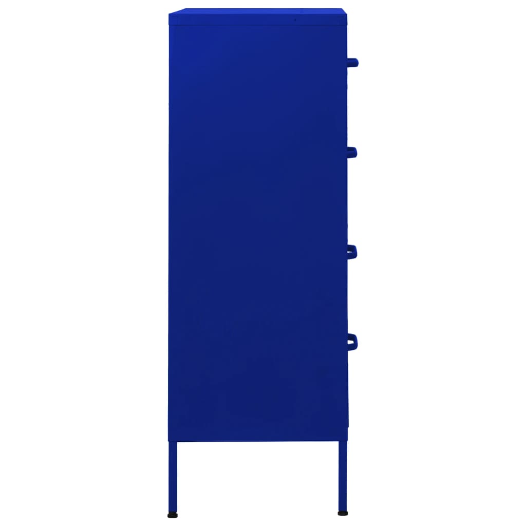Commode Bleu marine 80x35x101,5 cm Acier - XIOS