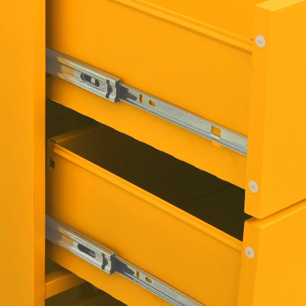 Commode Jaune moutarde 80x35x101,5 cm Acier - XIOS