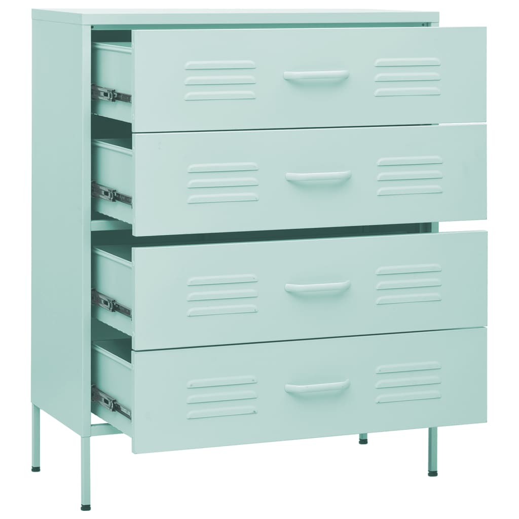 Commode Vert menthe 80x35x101,5 cm Acier - XIOS