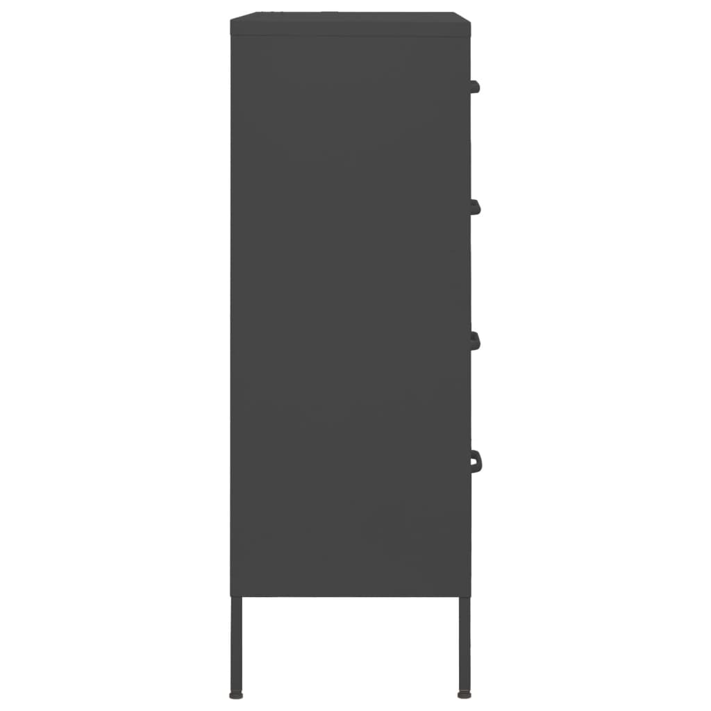 Commode Anthracite 80x35x101,5 cm Acier - XIOS