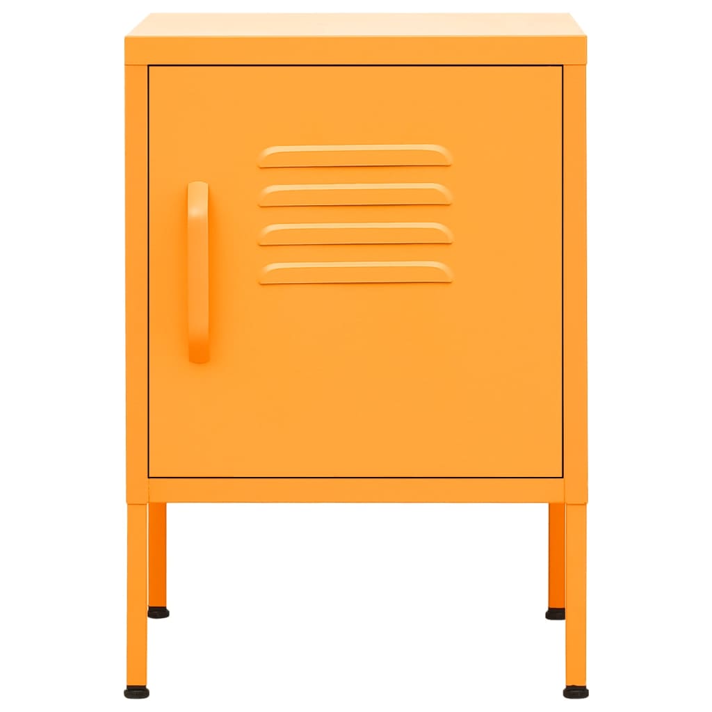 Table de chevet Jaune moutarde 35x35x51 cm Acier - XIOS