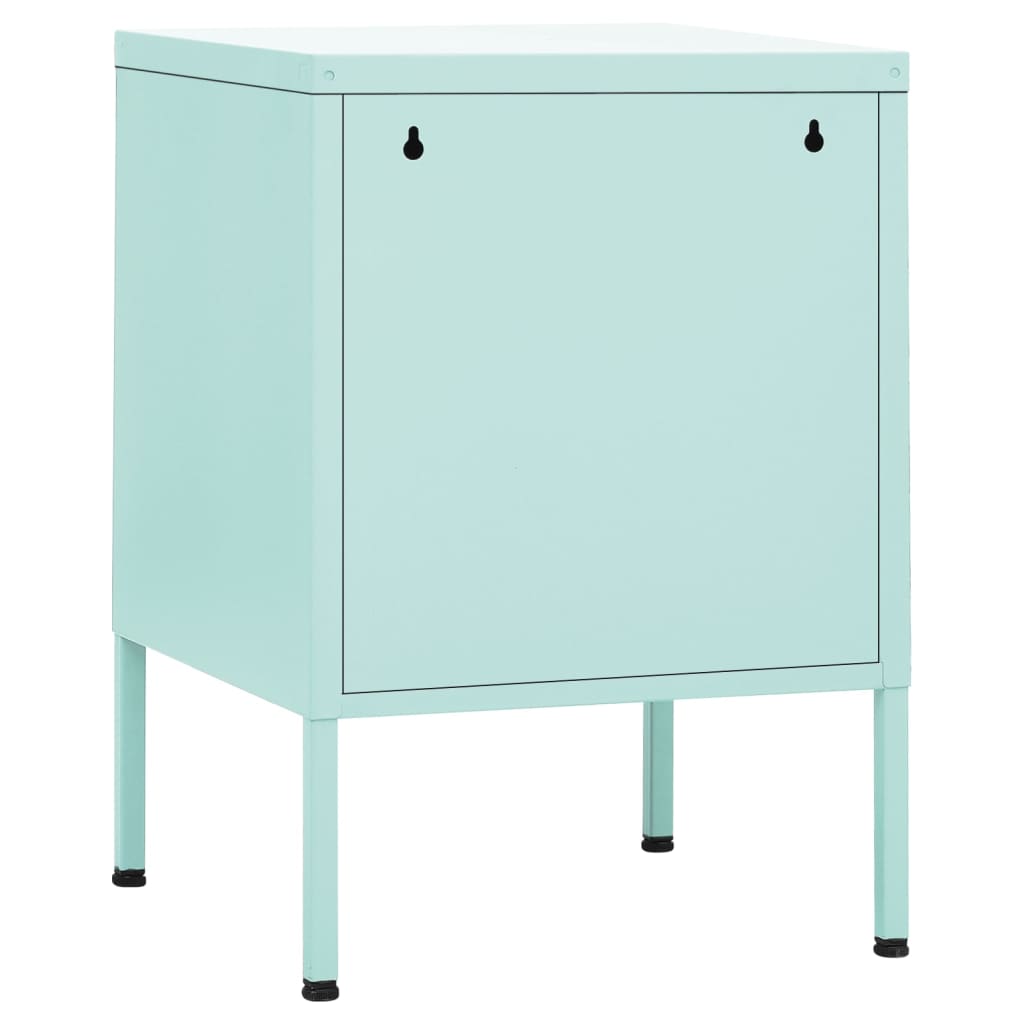 Table de chevet Vert menthe 35x35x51 cm Acier - XIOS