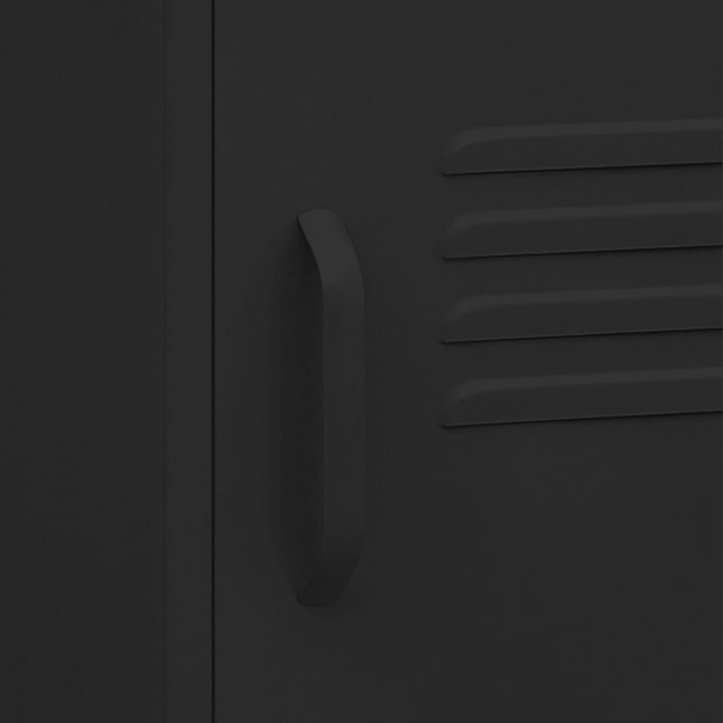 Table de chevet Noir 35x35x51 cm Acier - XIOS