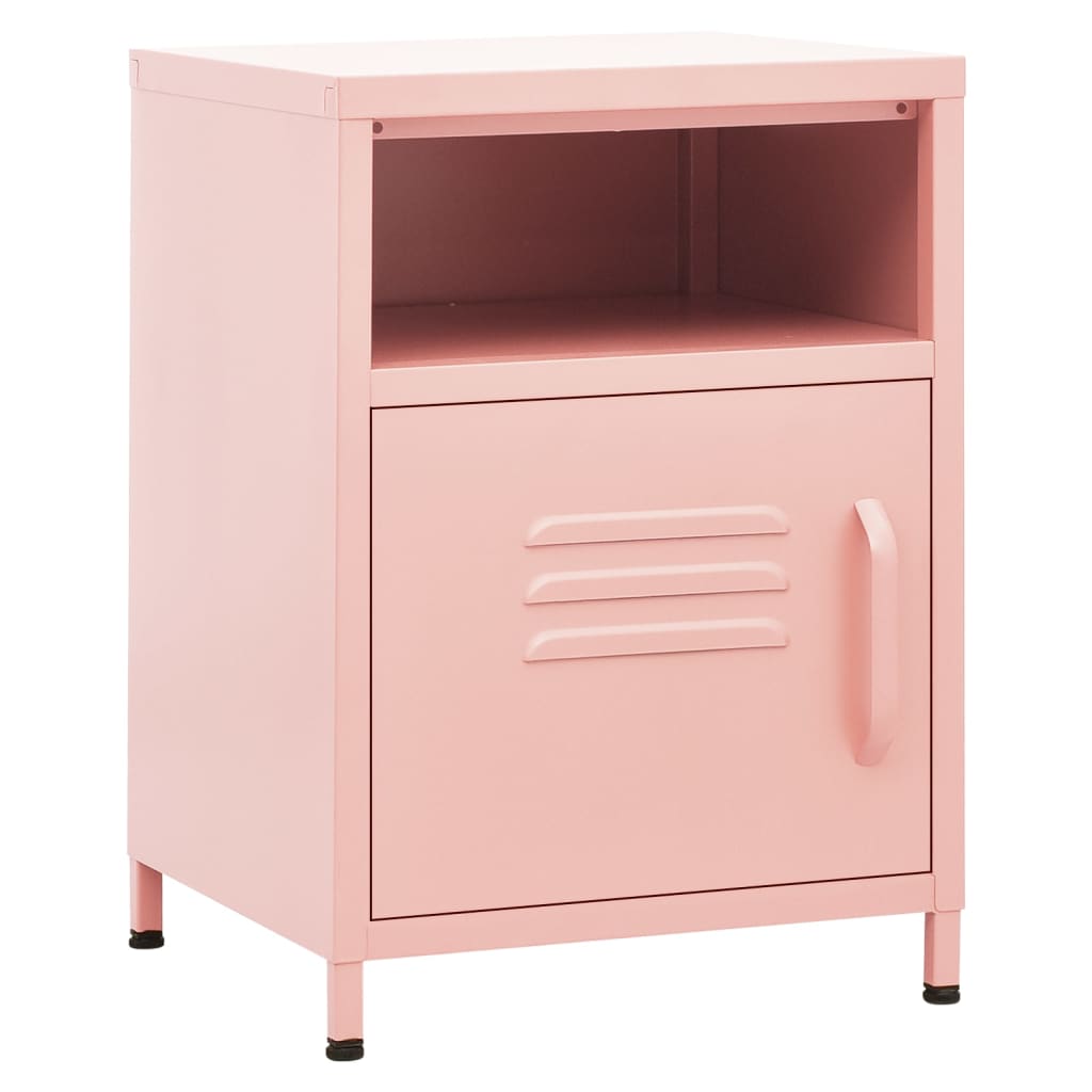 Table de chevet Rose 35x35x51 cm Acier - XIOS