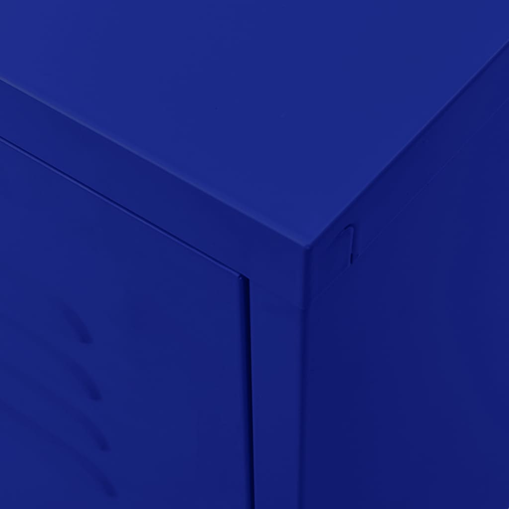 Meuble TV Bleu marine 105x35x50 cm Acier Meubles TV vidaXL   