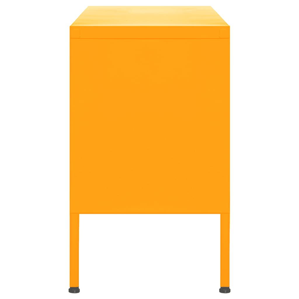 Meuble TV Jaune moutarde 105x35x50 cm Acier Meubles TV vidaXL   