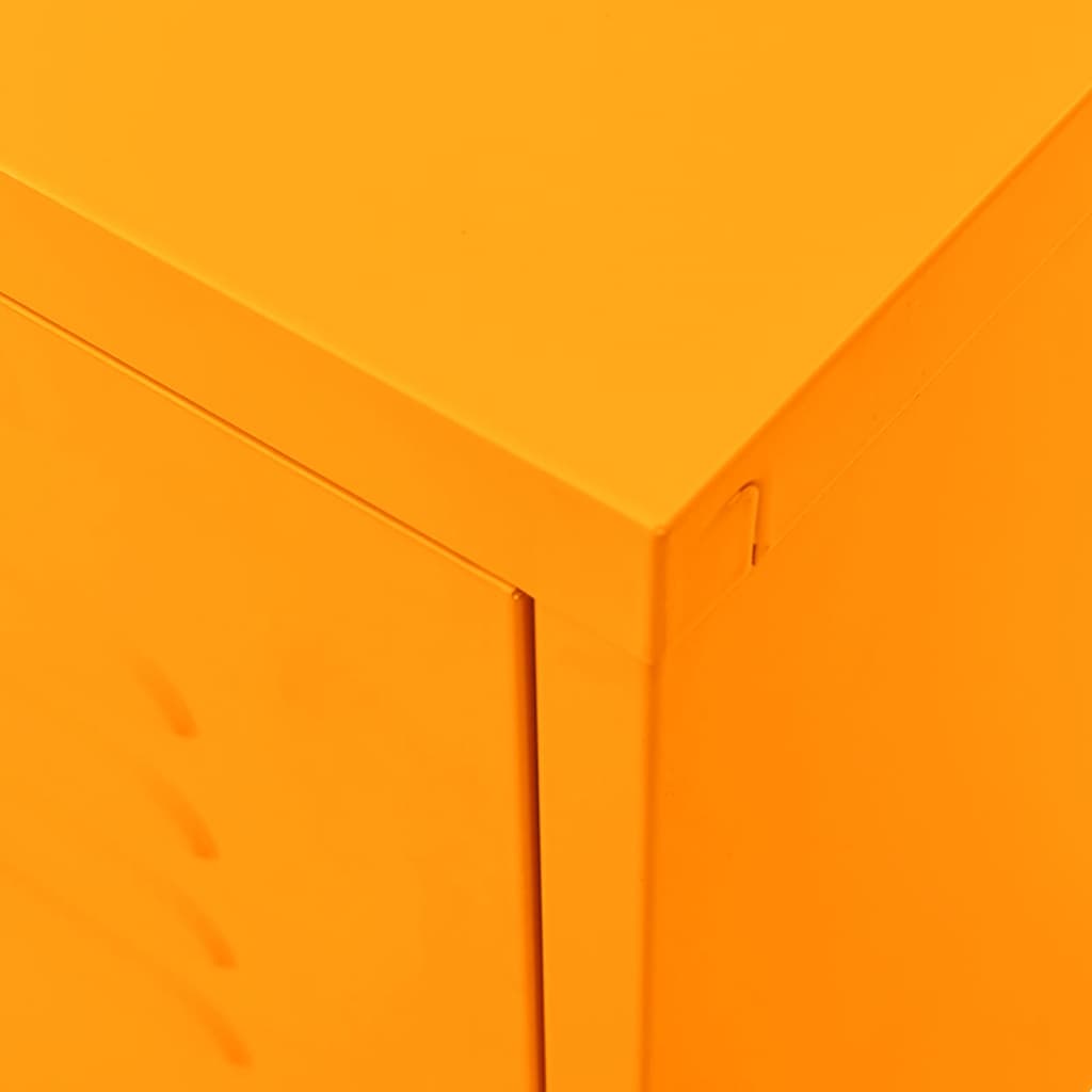 Meuble TV Jaune moutarde 105x35x50 cm Acier Meubles TV vidaXL   