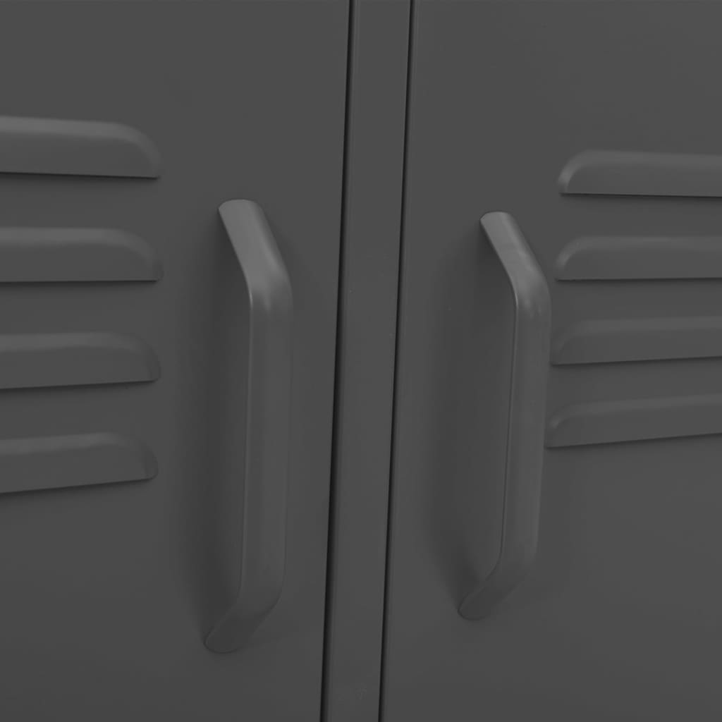 Meuble TV Anthracite 105x35x50 cm Acier - XIOS