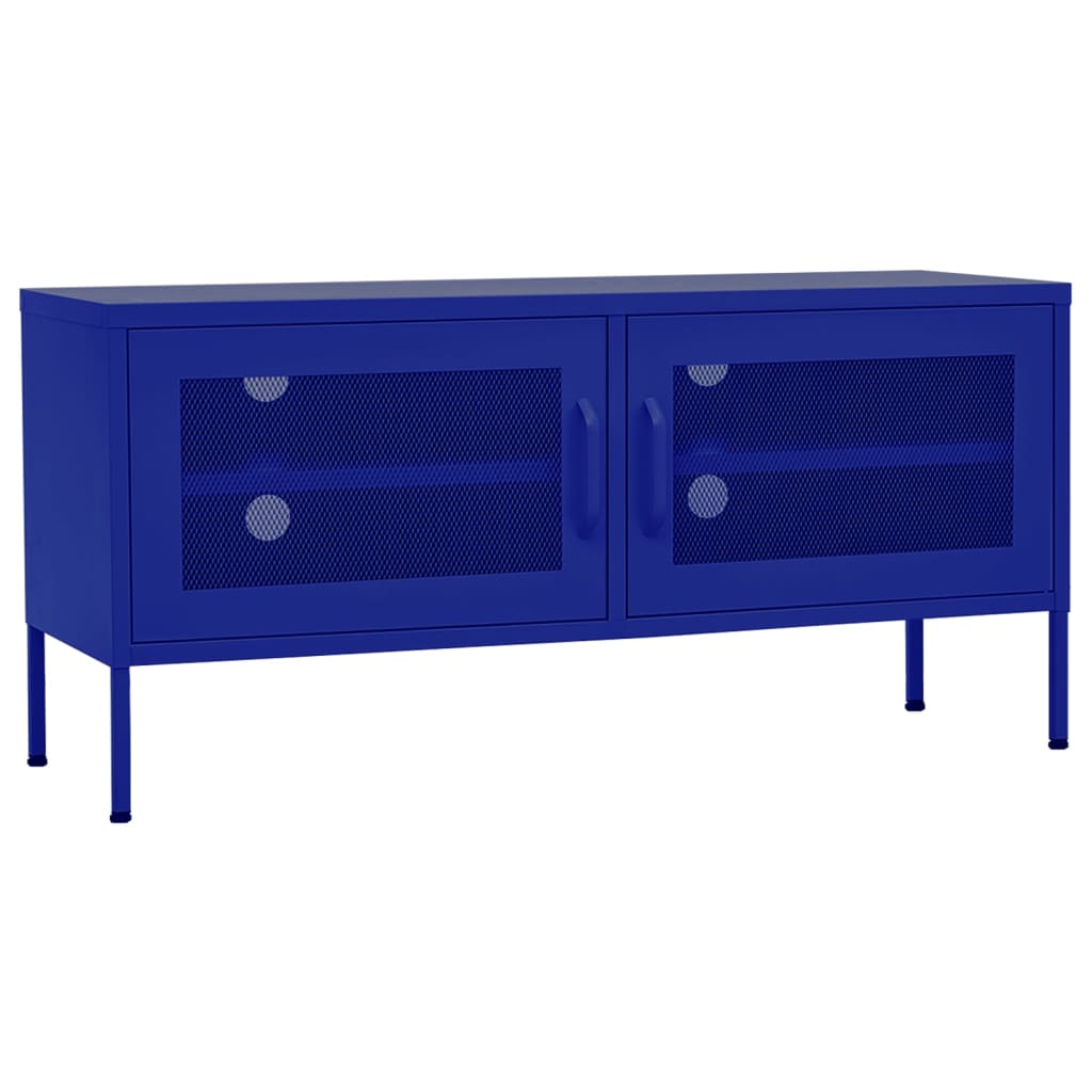 Meuble TV Bleu marine 105x35x50 cm Acier - XIOS
