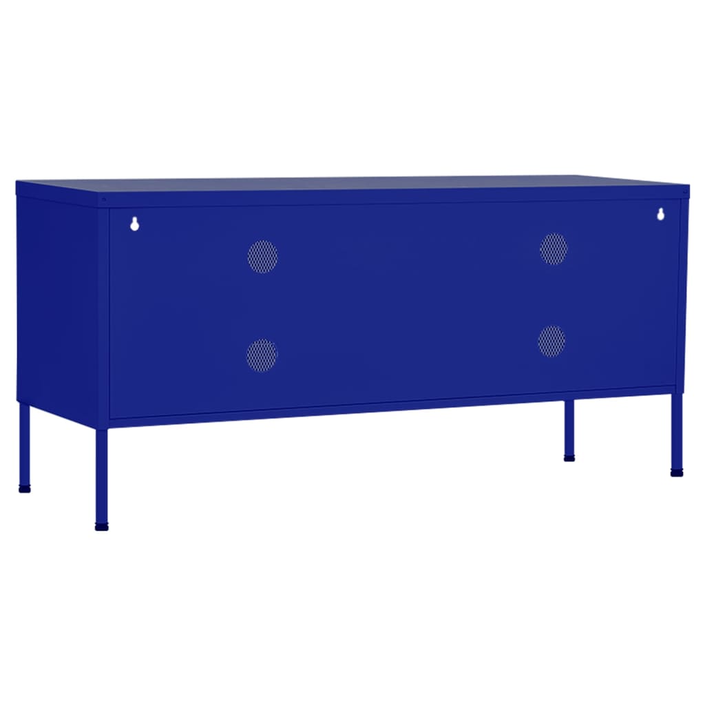 Meuble TV Bleu marine 105x35x50 cm Acier - XIOS