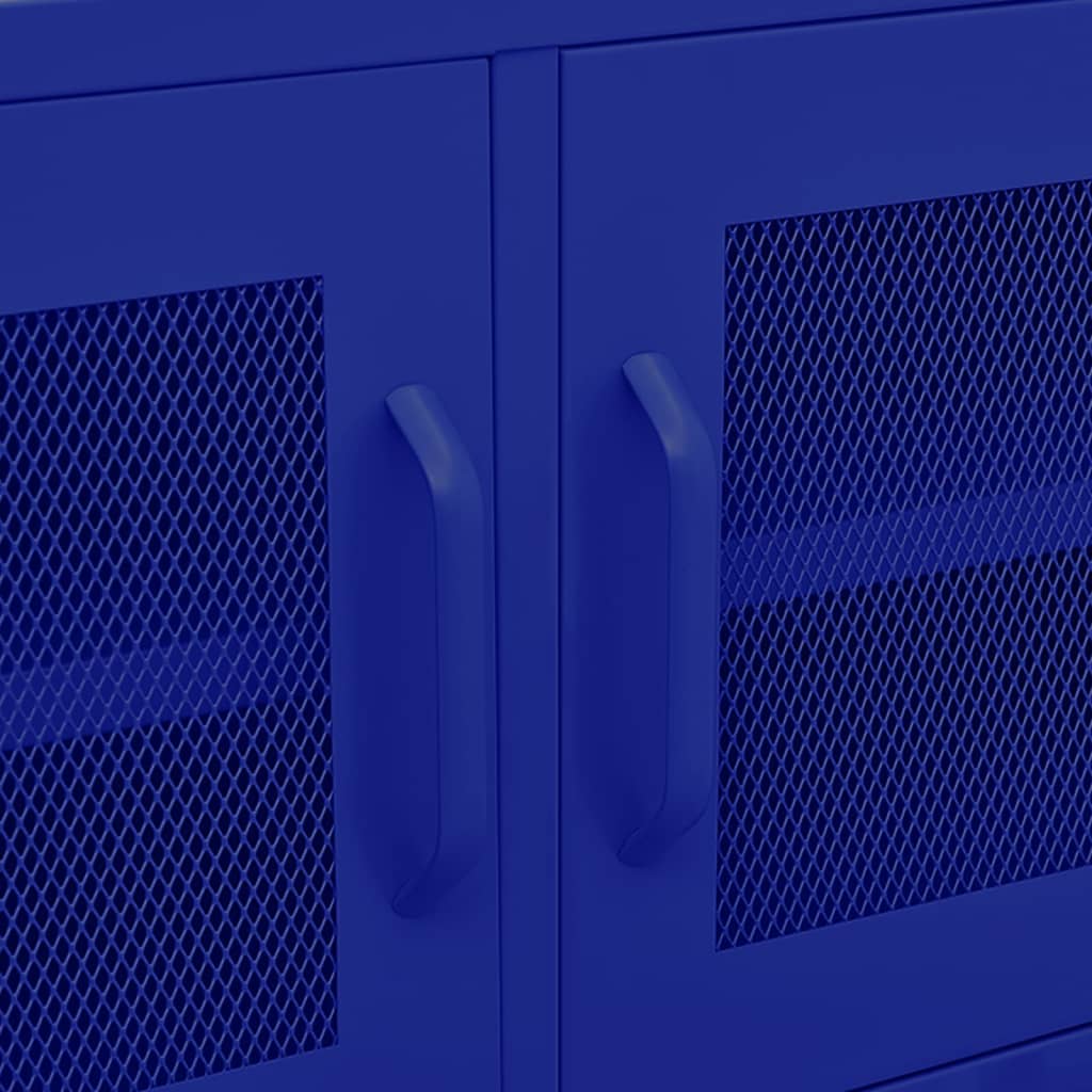 Meuble TV Bleu marine 105x35x50 cm Acier - XIOS