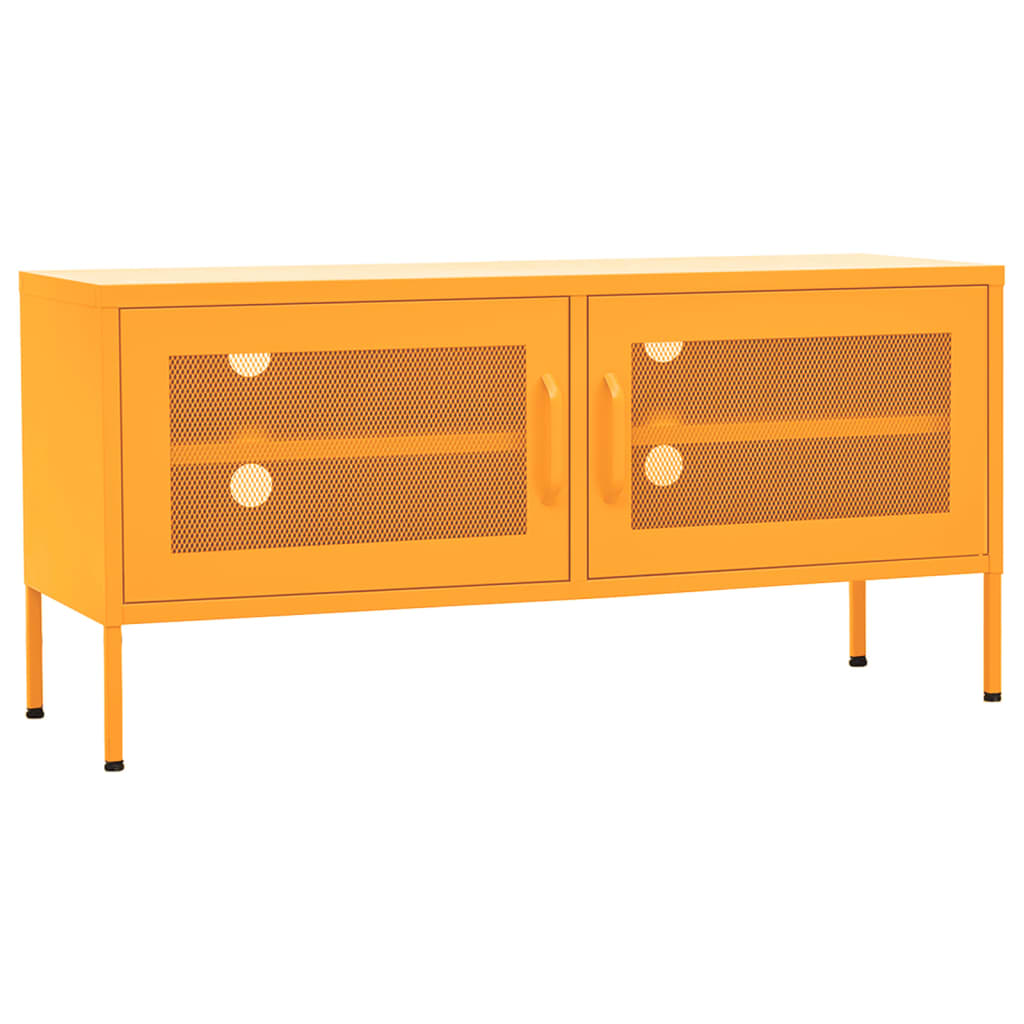 Meuble TV Jaune moutarde 105x35x50 cm Acier - XIOS
