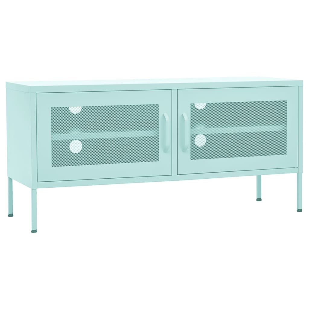 Meuble TV Vert menthe 105x35x50 cm Acier Meubles TV vidaXL   