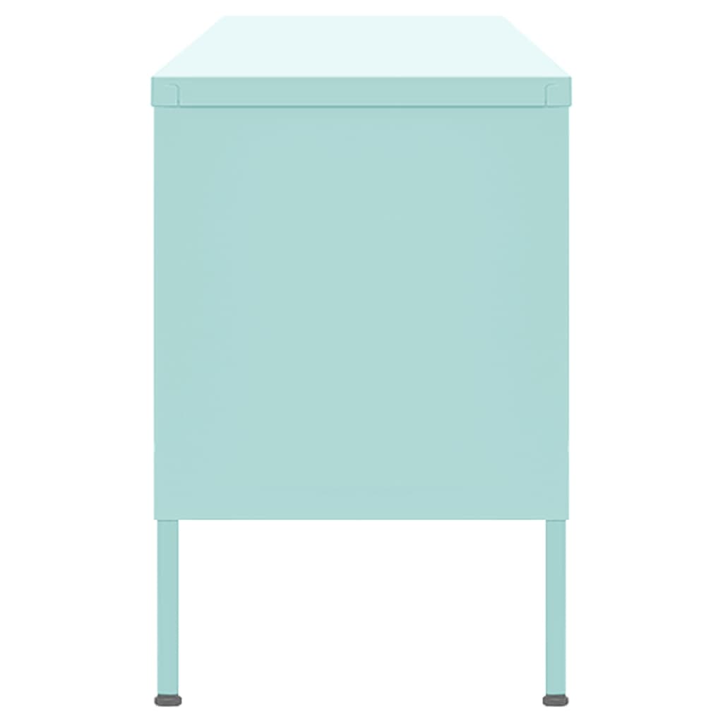 Meuble TV Vert menthe 105x35x50 cm Acier Meubles TV vidaXL   