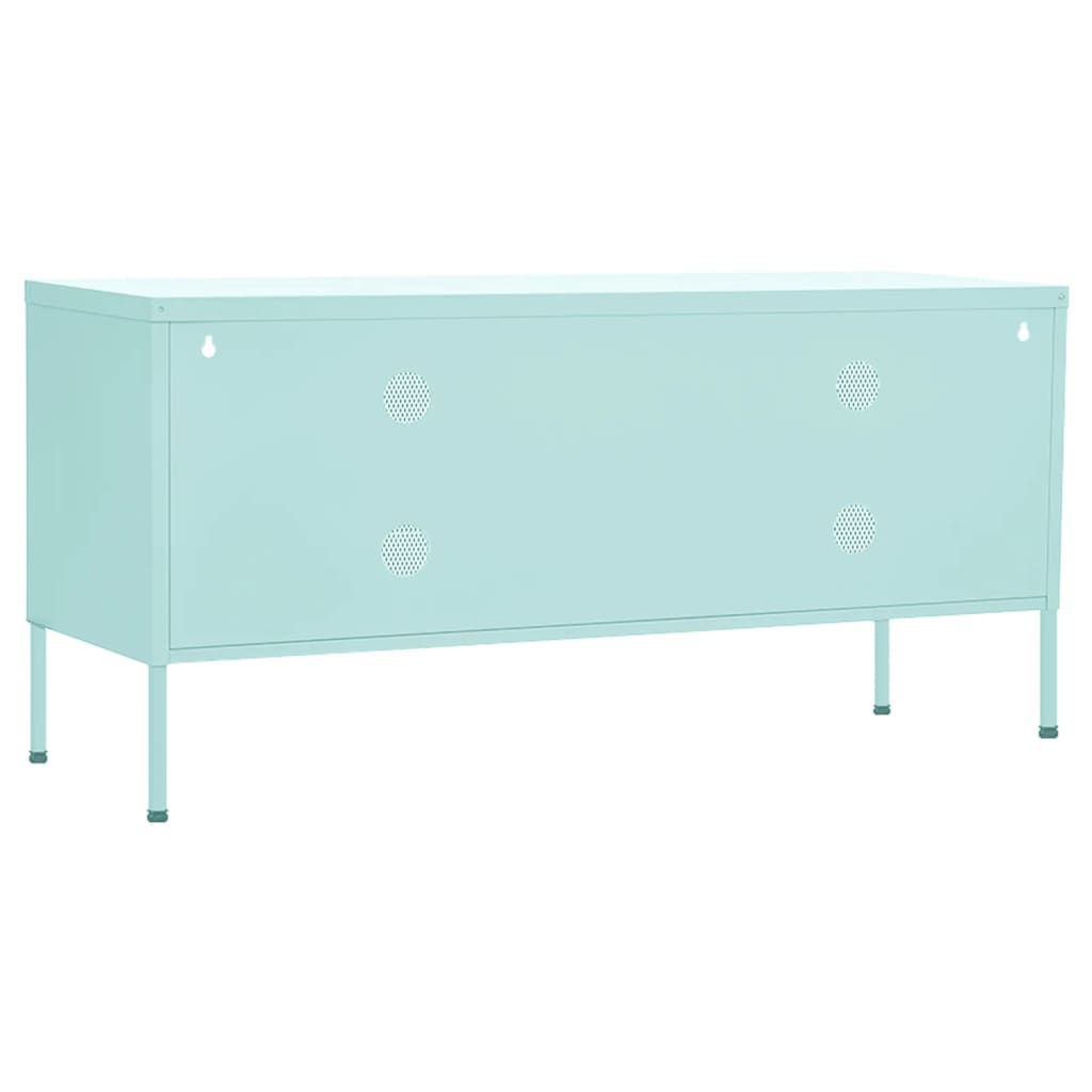 Meuble TV Vert menthe 105x35x50 cm Acier Meubles TV vidaXL   